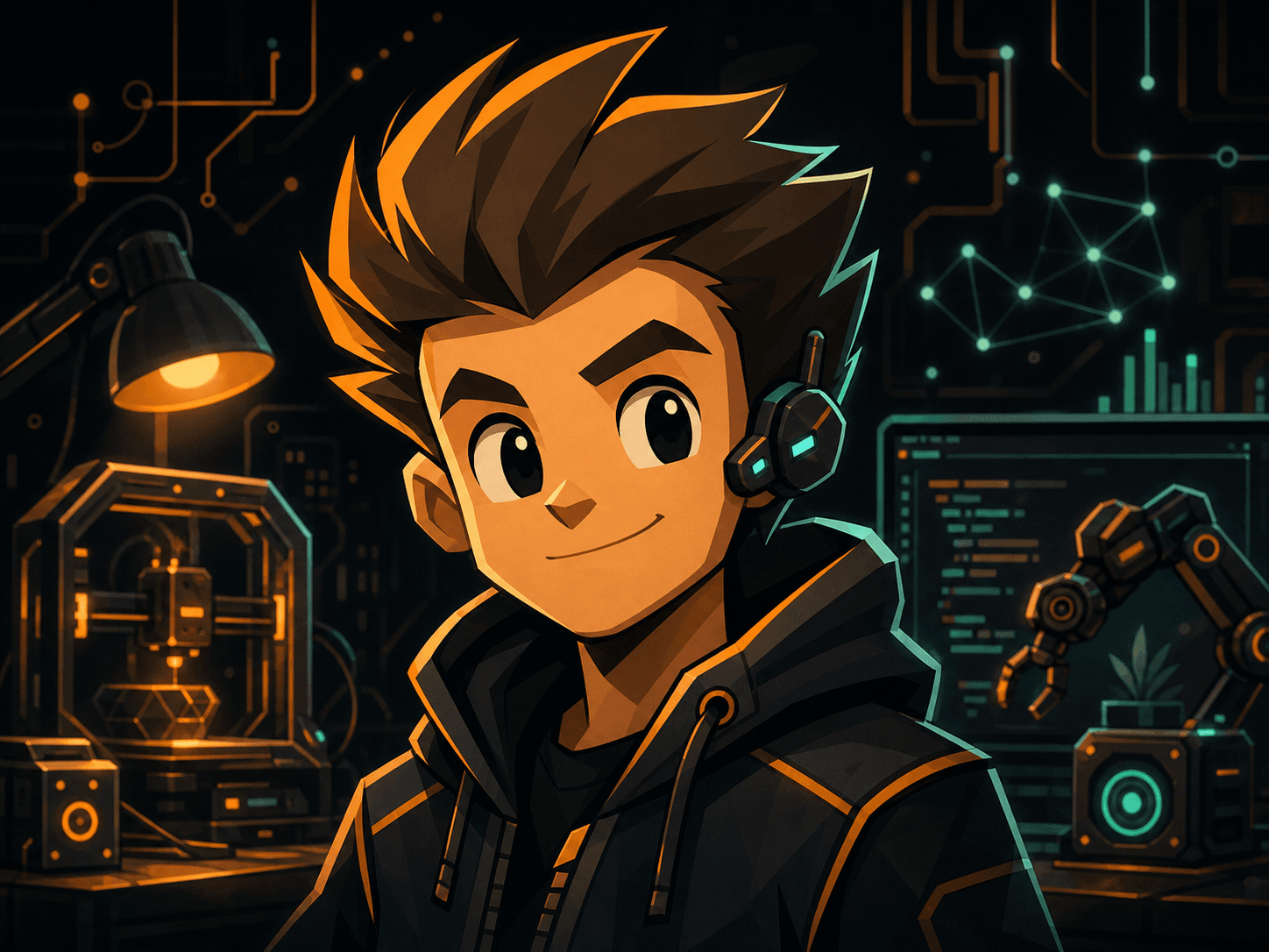 Animated Hurtworks AI systems character